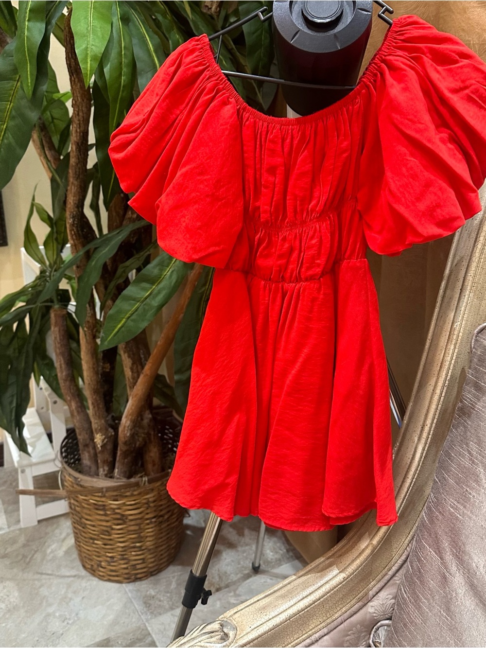 Princess Polly Red Off-Shoulder Mini Dress